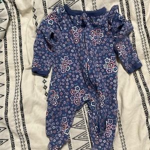 Carters Flower ruffle footie